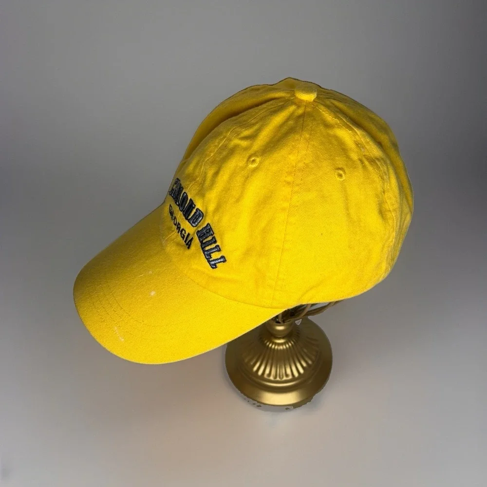Caps Richmond Hill Georgia Hat Yellow Souvenir Dad Cap Hook and Loop Flaws OSFA